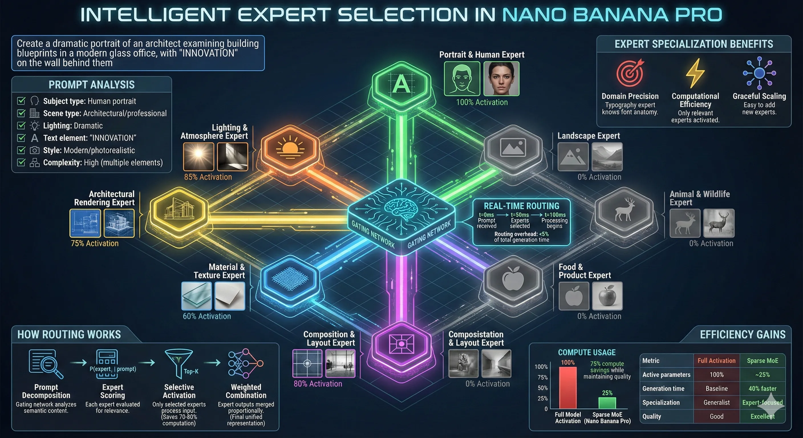 Intelligent Expert Selection in Nano Banana Pro